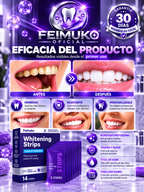 Tiras Blanqueadoras Feimuku® — Sonrisa más blanca en 30 min