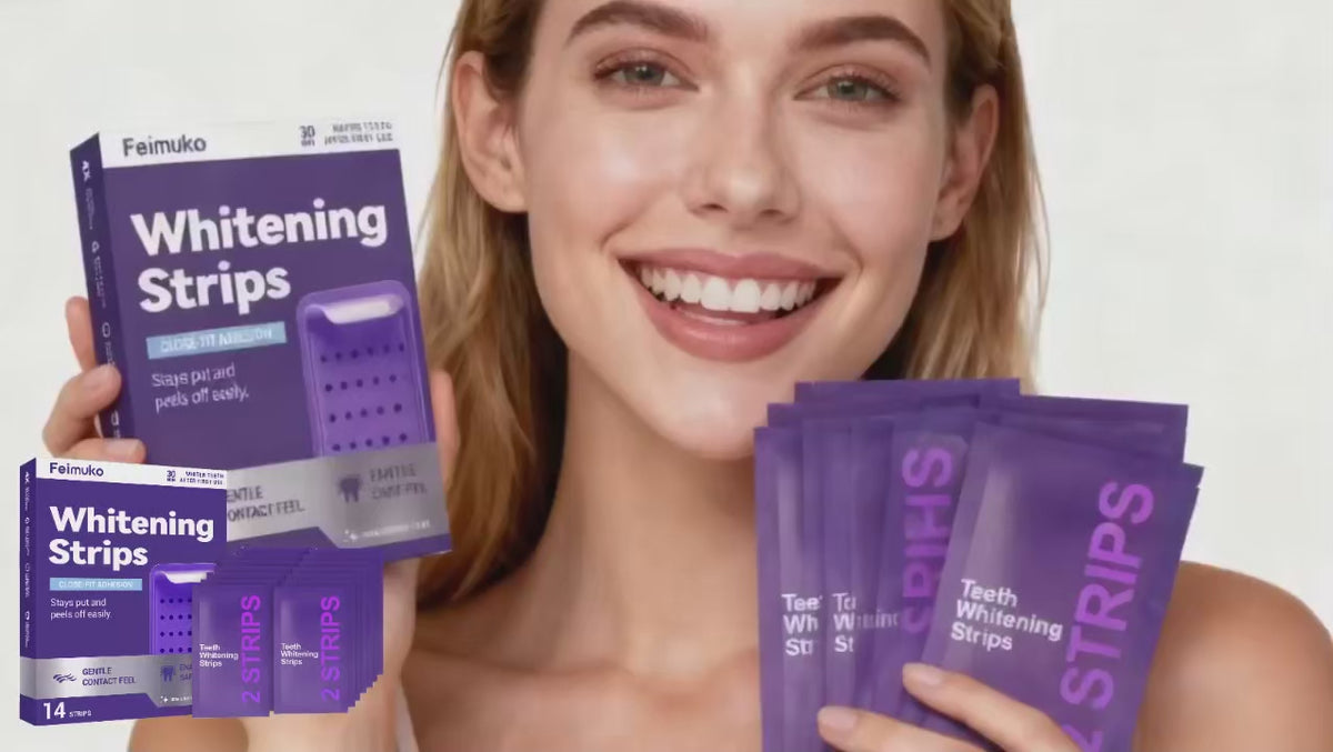 Tiras Blanqueadoras Feimuku® — Sonrisa más blanca en 30 min
